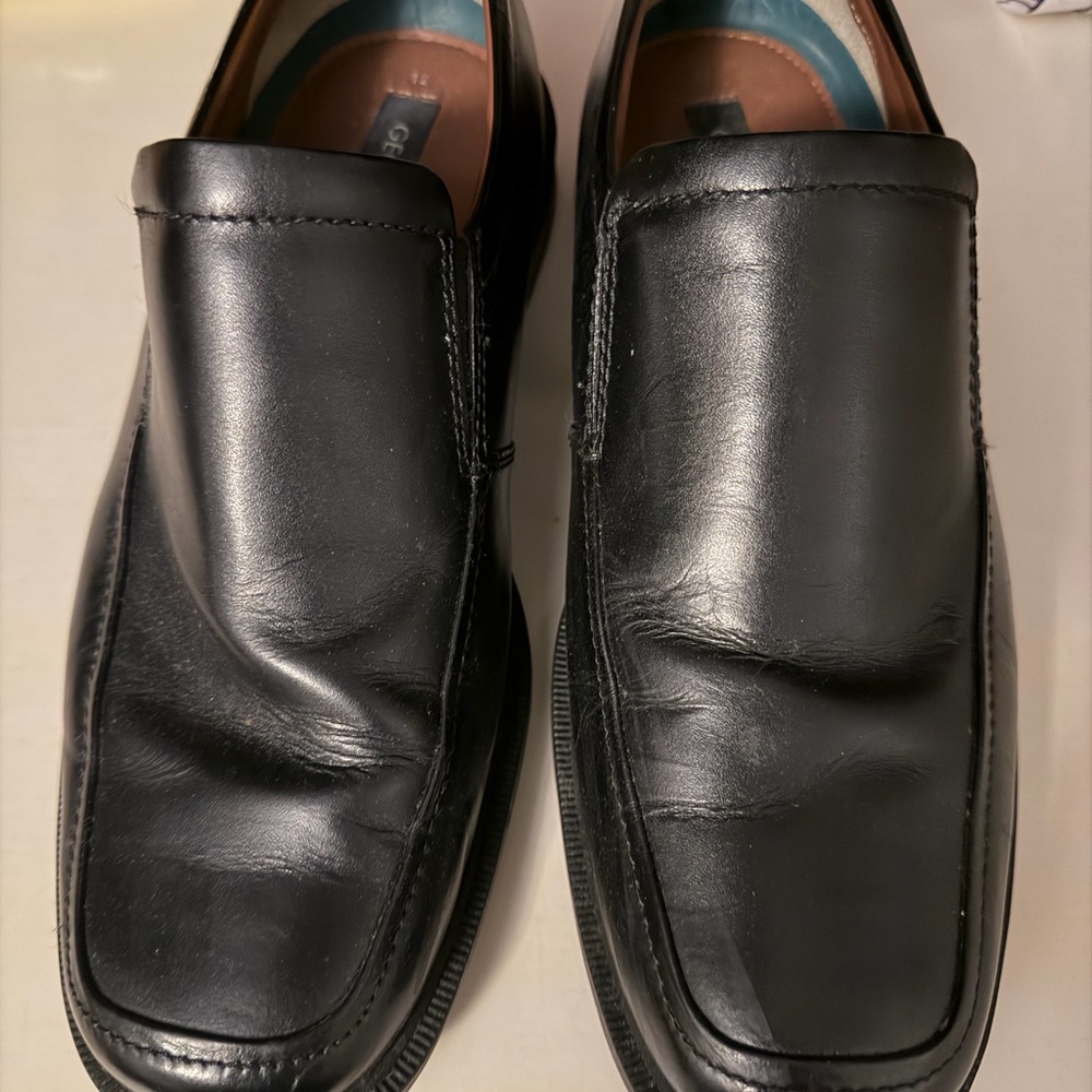 George Black Leather Men's Slip-On Loafers